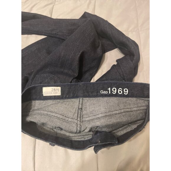 Gap 1969 High Rise Skinny Dark Wash Jeans Size 6 - Picture 5 of 5
